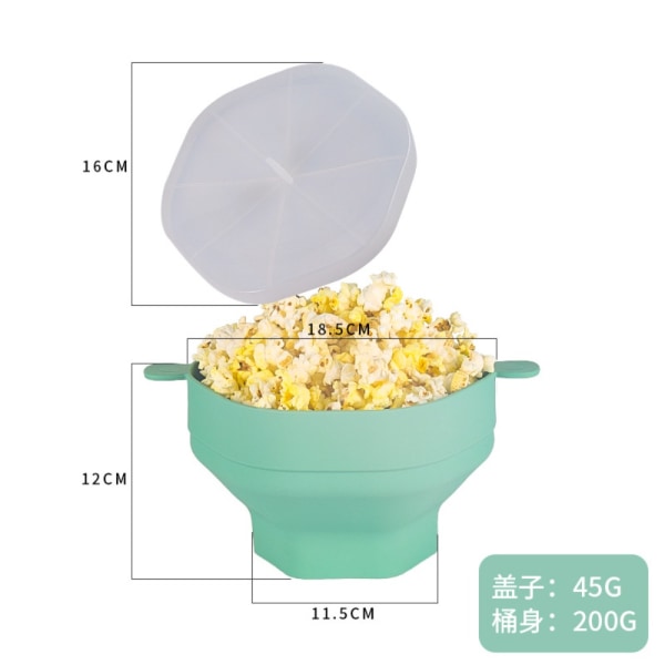 Popcorn Maker Silikone Popper Popcorn bøtte