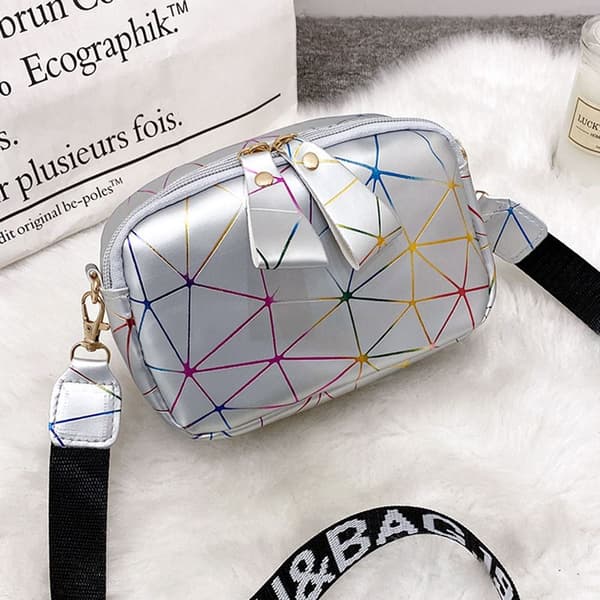 Axelremsväska Messenger Väska SILVER silver