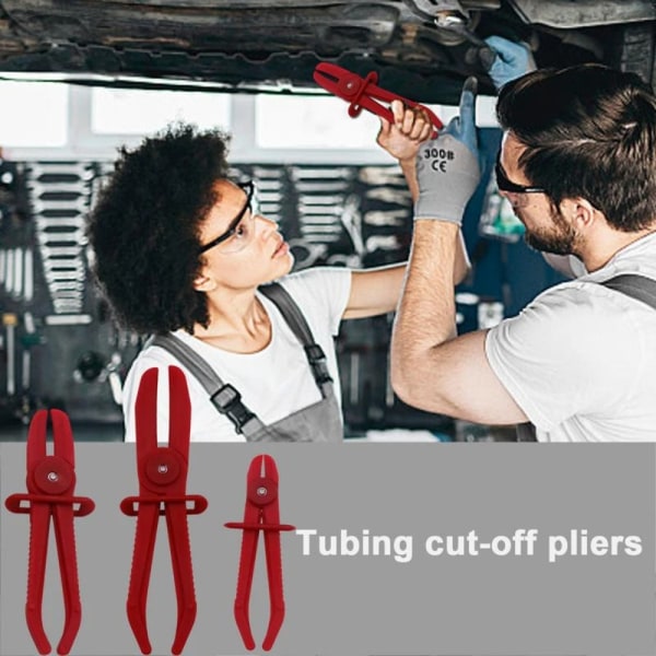 3 STK Nylonslangeklemmesæt Linjeklemmetang Linjerørtang Red 3pcs-3pcs
