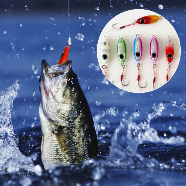 3 Stk Micro Metal Jig Fiske lokker Kunstig falske fiskesluk White 21g