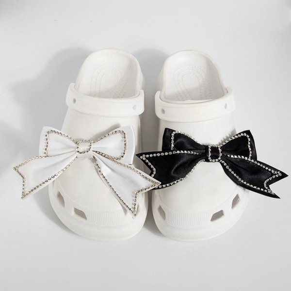 Bowknot Skospenne Skodekorasjonsklemmer WHITE1 WHITE1 White1