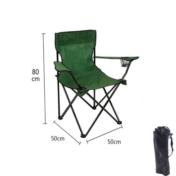Hopfällbara Campingstolar Utomhusstol SVART black