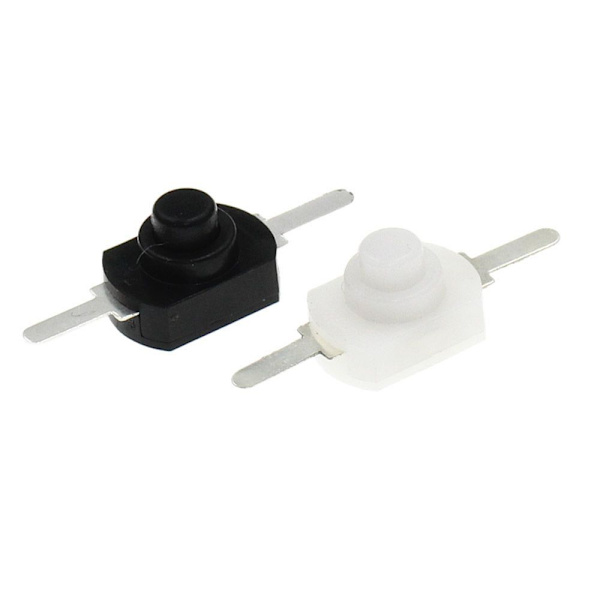 Tryckknappsomkopplare Ficklampomkopplare VIT white