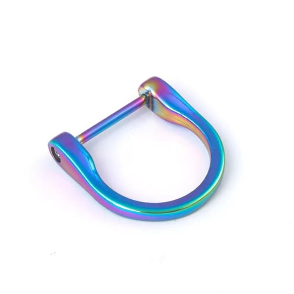 10 stk metall D-ringer Rainbow svingbare kroker 3,0 mm skrutrekkerverktøy