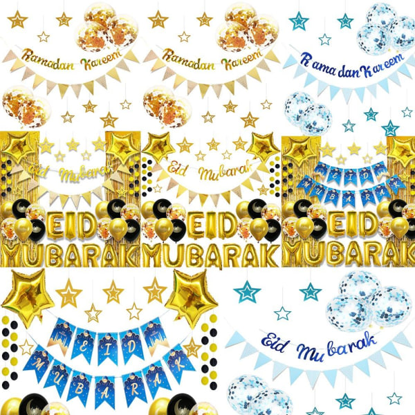 Eid Mubarak Banner Eid Flagga Dra 07