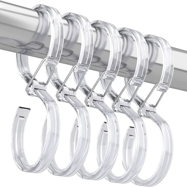 16 st Duschdraperikrokar Ringar Duschdraperikrokar i plast white