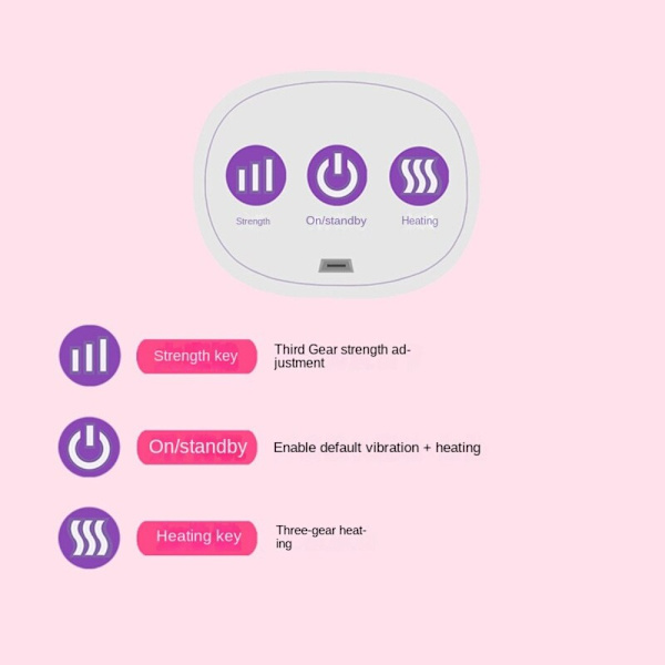 Elektrisk Bröstmassager Bröstvärmestimulator LILA purple
