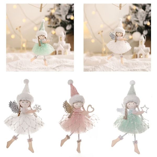 Christmas Angel Dolls Xmas Tree Pendant PINK Pink