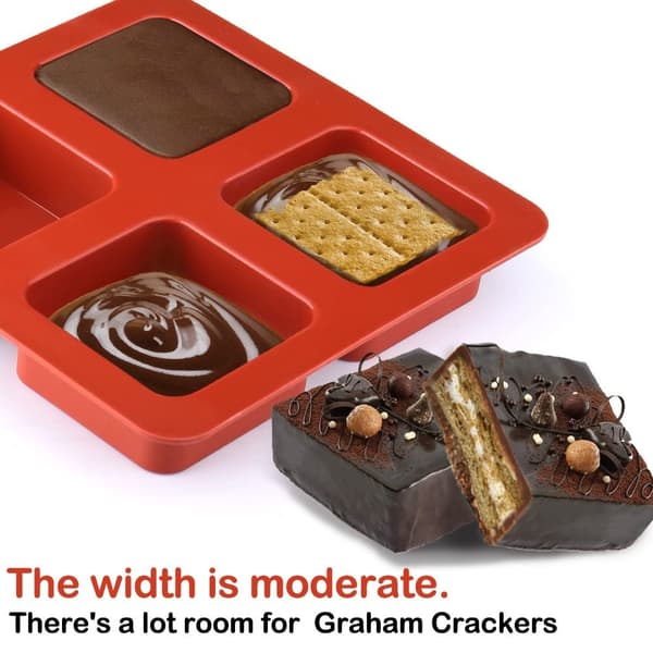 Småkageforme 4-kammer til S'mores
