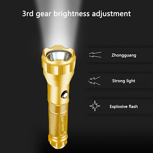 LED lommelygte søgelys SORT Black