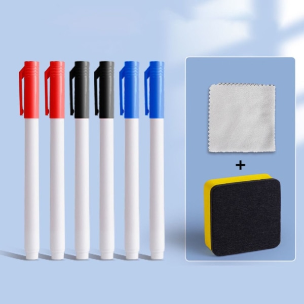 Whiteboard anteckningsbok med whiteboard penna radera trasa Whiteboard Pen Set