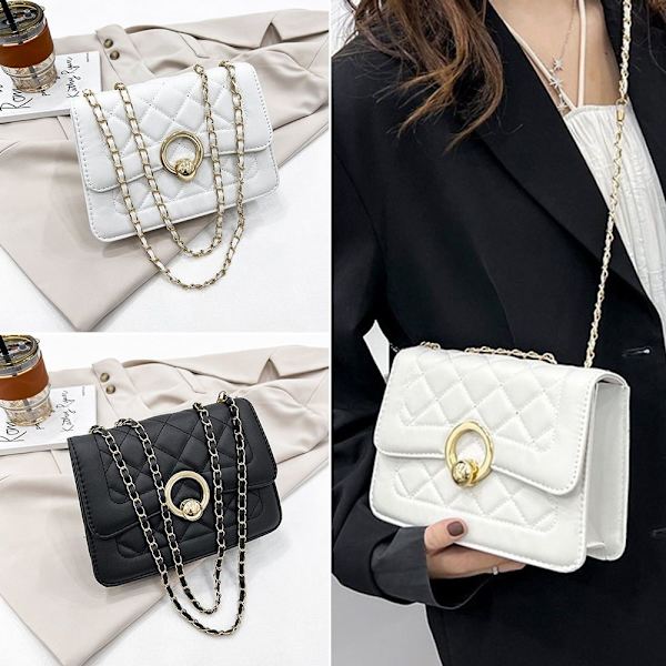 Crossbody taske skulderpose HVID white