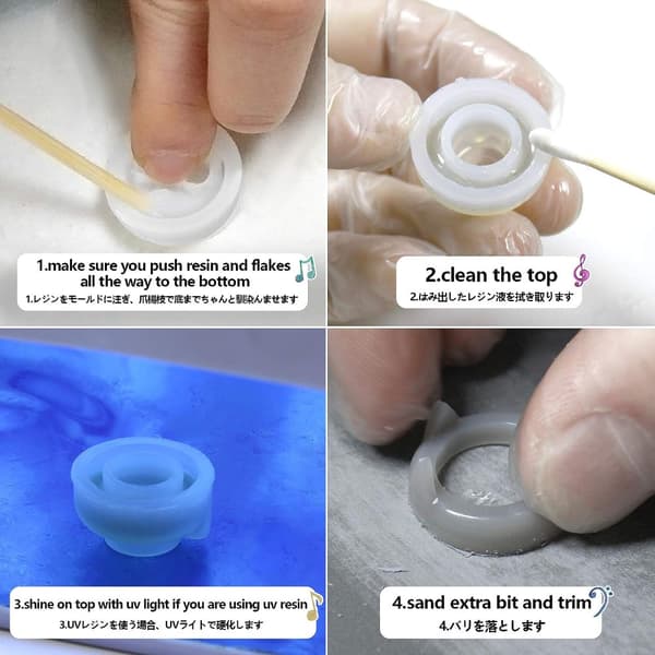 Resin Ring Silikone Form Liquid Clay Crafting