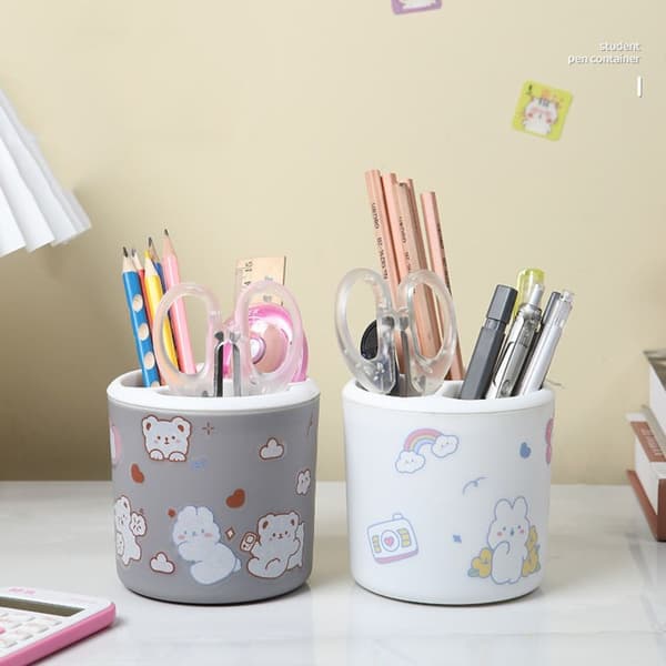 2 STK Penholder Makeup Børste Holder BLÅ Blue