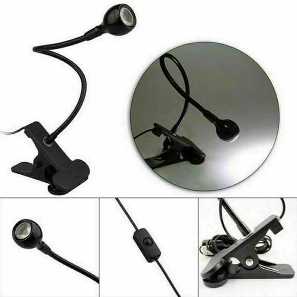 Lese-LED-lys Lysende lampe SVART（HVIT LYS） SORT（HVIT Black（white light）