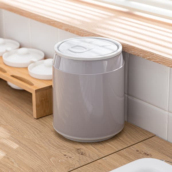 Skrivebord Dust Bin Mini Desktop Bin GRÅ grey