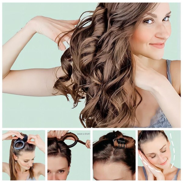 Heatless Hair Curler Hair Rollers för Heatless Curls STYLE 2 Style 2