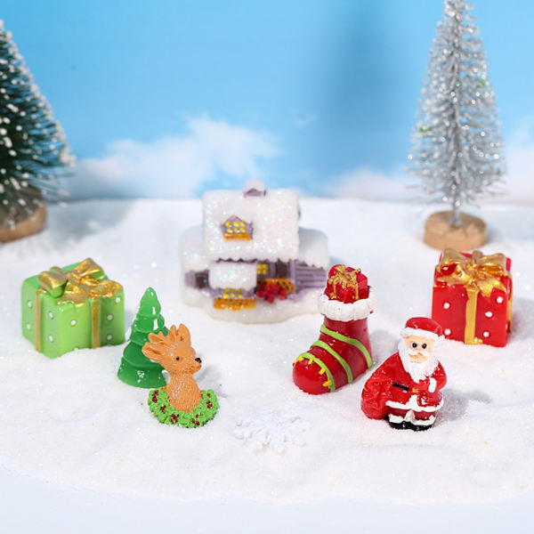 5 STK Julepynt Miniatyrer Ornamenter A A A