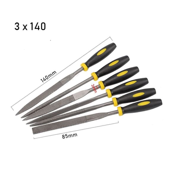 6 stk træraspfiler Assorterede rasper A A A