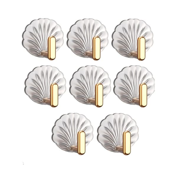 8 kpl Shell Sticky Hook Ripustimet Heavy Duty