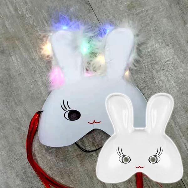 Sparkling Mask Feather Mask HVID white