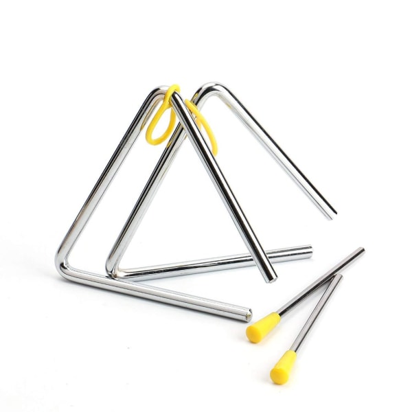 Metal Musical Triangle Steel Percussion Educational Instrument 7inch（165g）