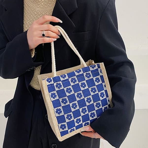 Tygväska Handväska BLÅ blue