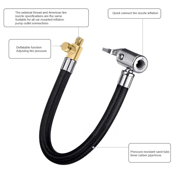 Bildæk Inflator Slange Oppustelig luftpumpe 40CM IKKE TØMMES 40cm Not deflate