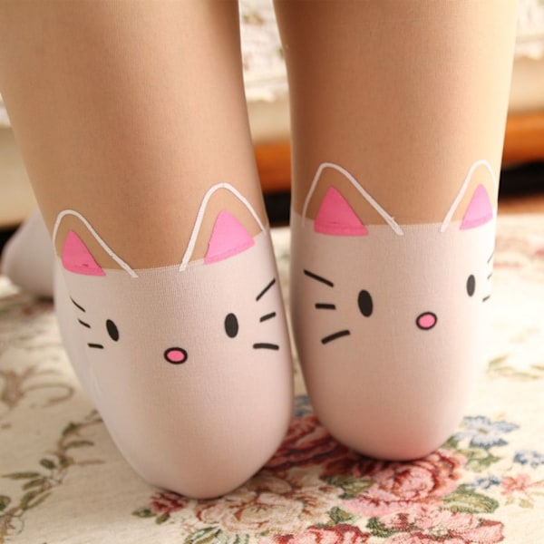 Overknee Socks Lolita Socks VALKOINEN white