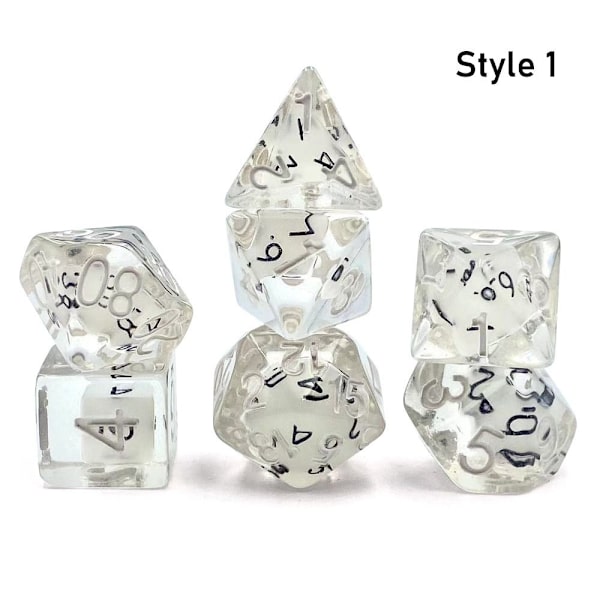 7 stk/sæt DND-terninger Polyhedriske terninger STYLE 1 STYLE 1 Style 1