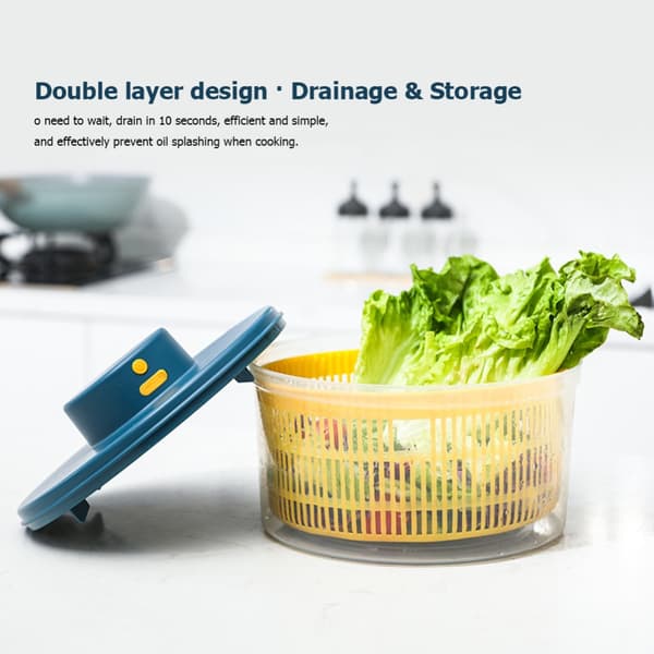 Elektrisk Salat Dehydrator Vegetabilsk Dehydrator GRÅ Grey