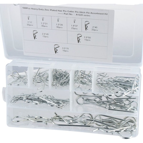 180 stk Splint R Shape Clips Hårnåler