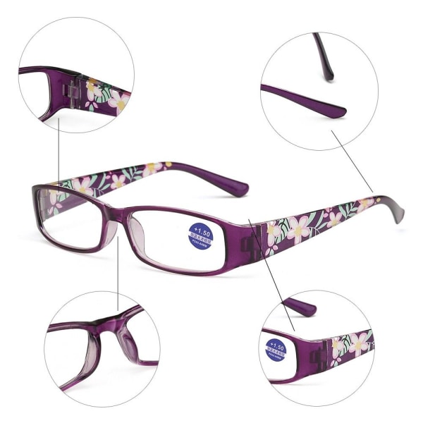 Läsglasögon Glasögon LILA STRENGTH 200 Purple Strength 200