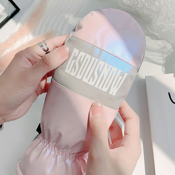Varme Kvinder Ski Handsker Touch Screen Vanter PINK pink