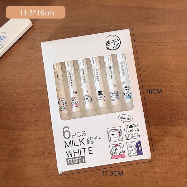 6STK/sett Gelpenner Kulepenn 03-6STK/SETT 03-6STK/SET 03-6PCS/Set