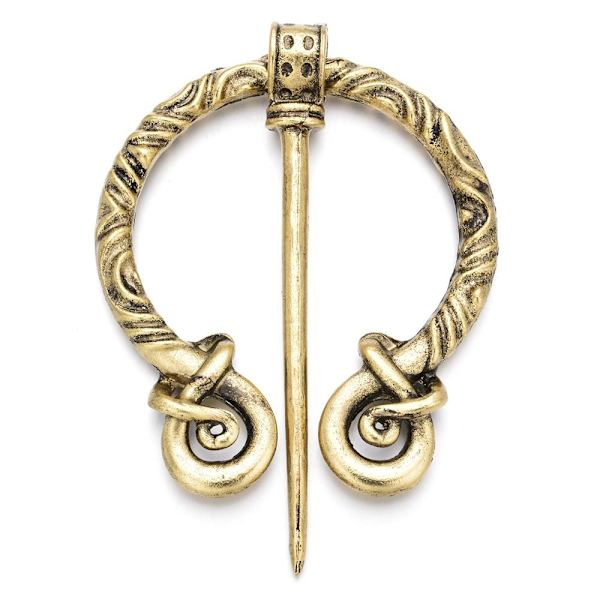 Viking Broche Tørklæde Broche GULD STYLE-5 STYLE-5 Gold Style-5-Style-5