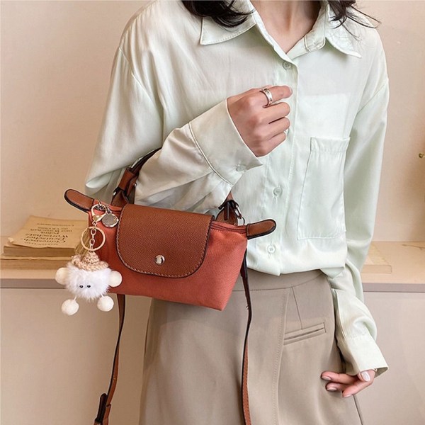Fashion Bag Nylon Dumplings Bag Single Shoulder Crossbody Bags brown&black