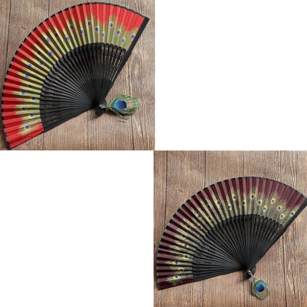 Silk Fan Hand Fan Kahvi coffee