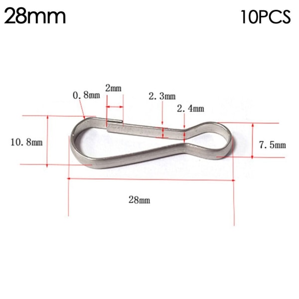 10st Metallspännen Dockväska Kedja 28MM 28mm