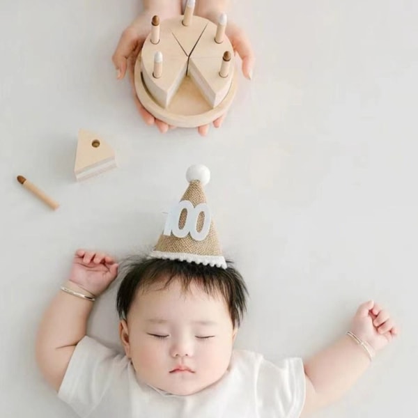 2stk Burlap Hat Baby Shower Hat NO.7 NO.7 No.7