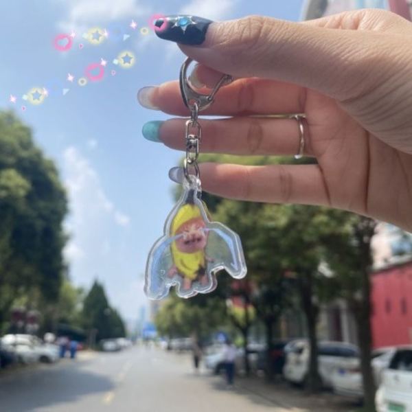 5 ST Banan Cat Nyckelring Cat Funny Pendant 2 2 2