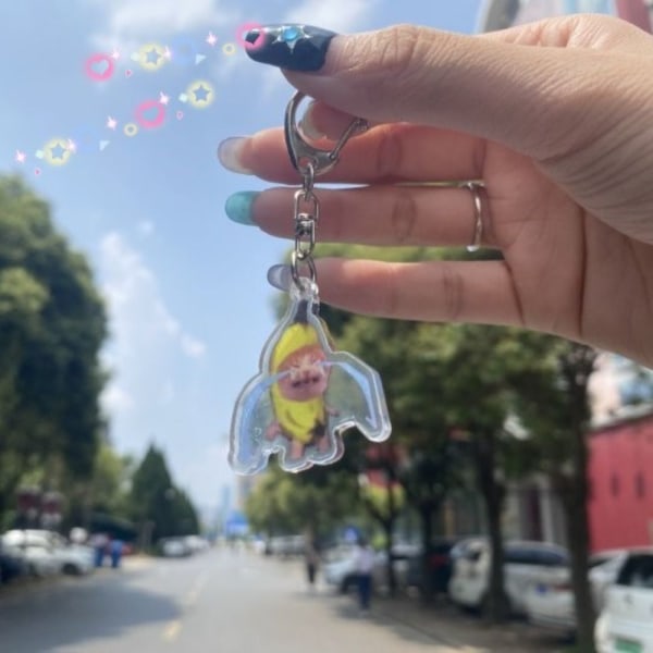 5 st Banana Cat Nyckelring Cat Funny Pendant 8 8 8