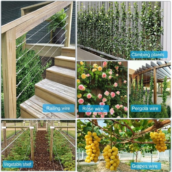Wire Trellis Kit Kaapelit Vaijerisarja String Light Ripustussarja
