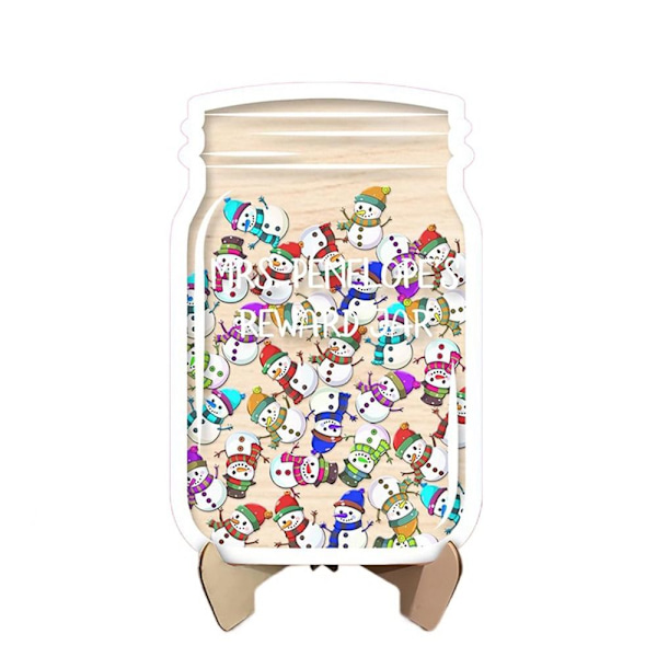 Lumiukon palkintopurkki Tokens Luokkahuoneen palkintopurkki LUMIUKKO LUMIUKKO Snowman