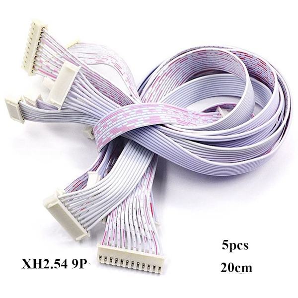 5 Stk Dobbelthovedet Kabelstik Kabel 20CM9P 9P 20cm9P