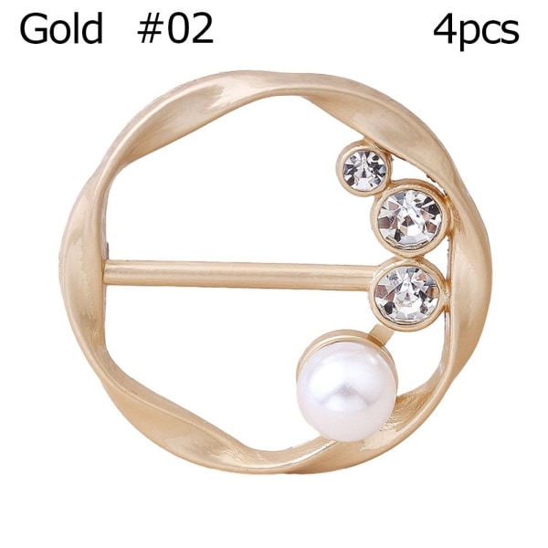 4st Scarf Spänne Scarf Ring GULD #02 #02 Gold #02-#02