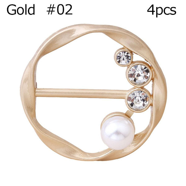 4stk Skjerfspenne Skjerfring GULL #02 #02 Gold #02-#02
