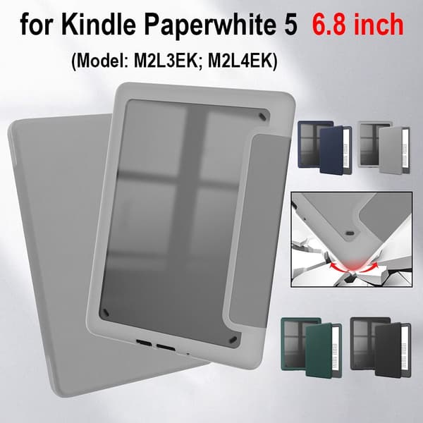 Smart Cover Folio Stand Case HARMAA Grey