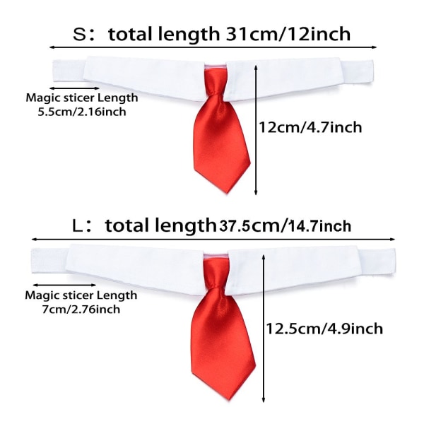 Formell slips för hundkatt röd L