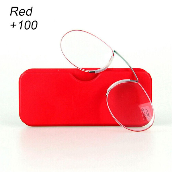 Läsglasögon Näsställ RÖD 100 100 red 100-100